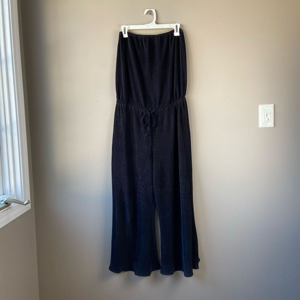 Dance & Marvel Black Wide Leg Jumpsuit Palazzo Tie Waist L - Picture 5 of 11